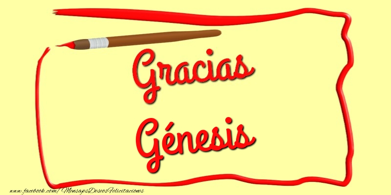 Felicitaciones de gracias - Gracias Génesis
