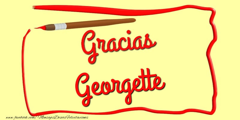 Felicitaciones de gracias - Gracias Georgette