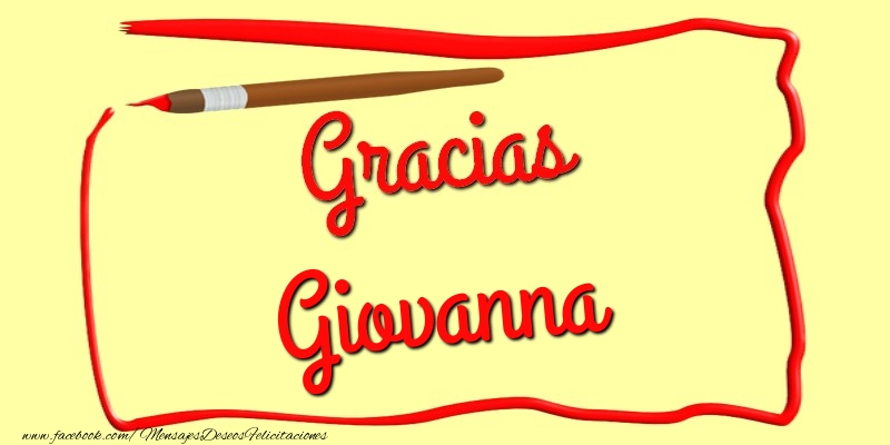 Felicitaciones de gracias - Mensajes | Gracias Giovanna