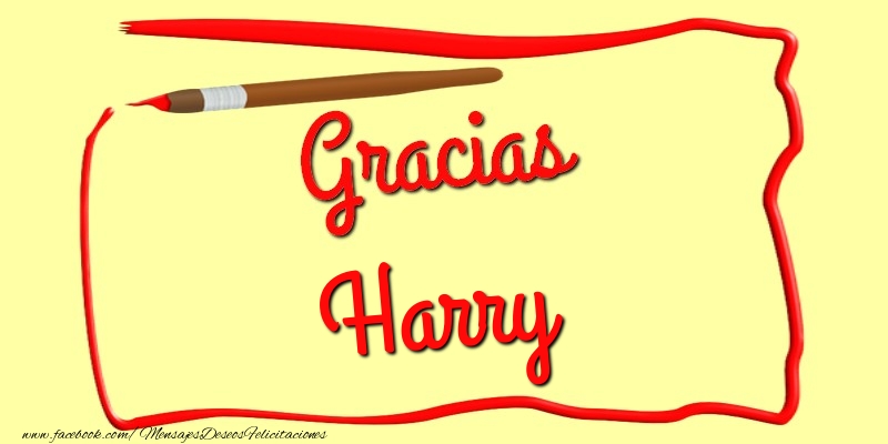 Felicitaciones de gracias - Gracias Harry