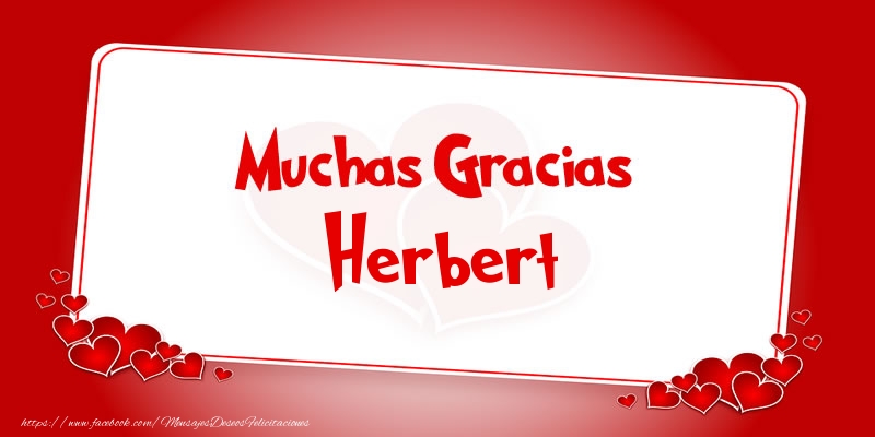 Felicitaciones de gracias - Muchas Gracias Herbert