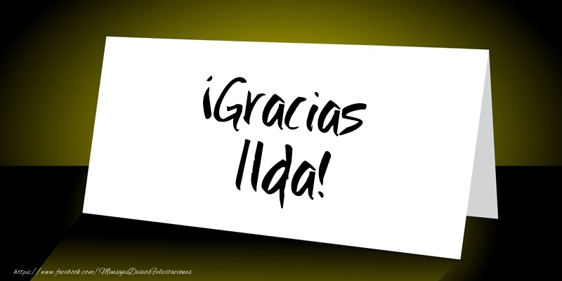 Felicitaciones de gracias - ¡Gracias Ilda!