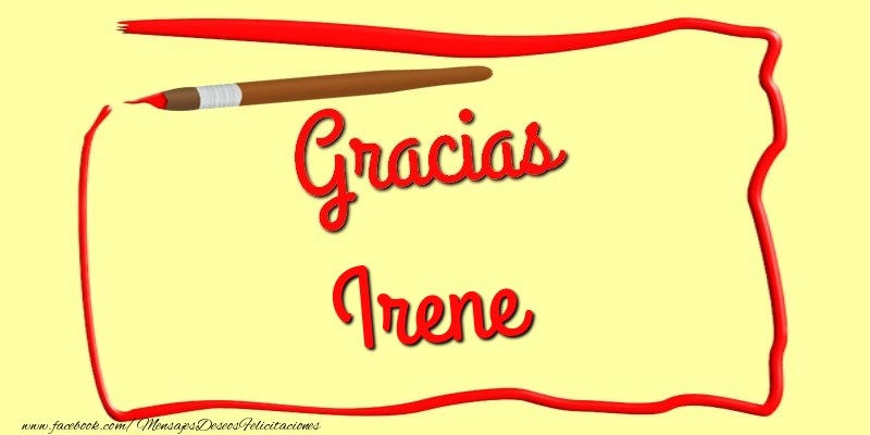 Felicitaciones de gracias - Gracias Irene