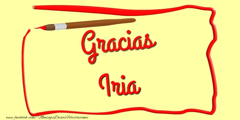 Felicitaciones de gracias - Gracias Iria