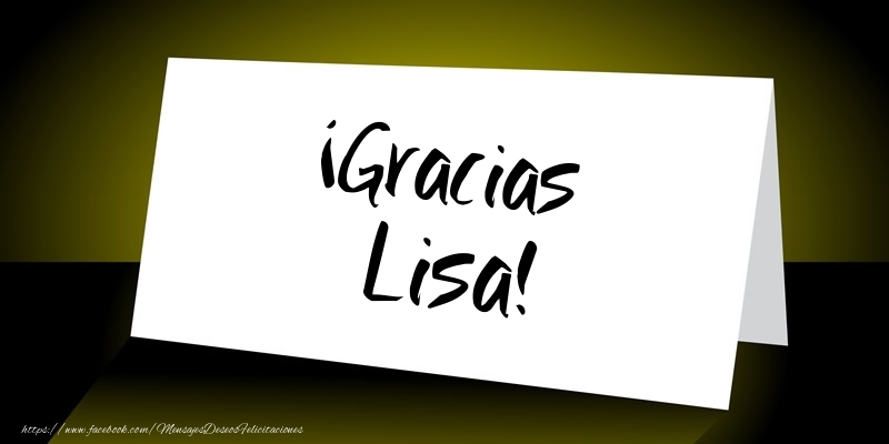 Felicitaciones de gracias - ¡Gracias Lisa!