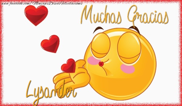 Felicitaciones de gracias - Gracias Lysander