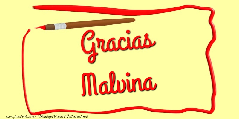 Felicitaciones de gracias - Gracias Malvina