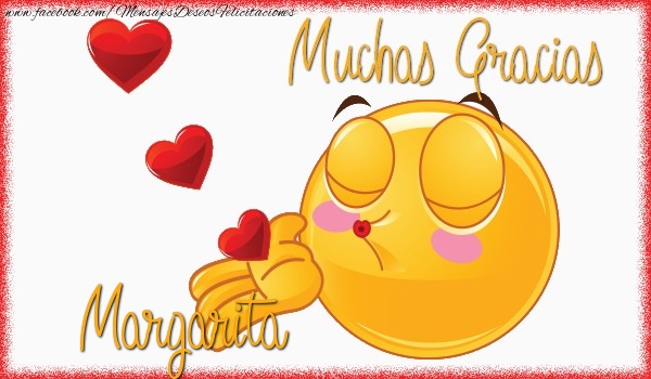 Felicitaciones de gracias - Gracias Margarita