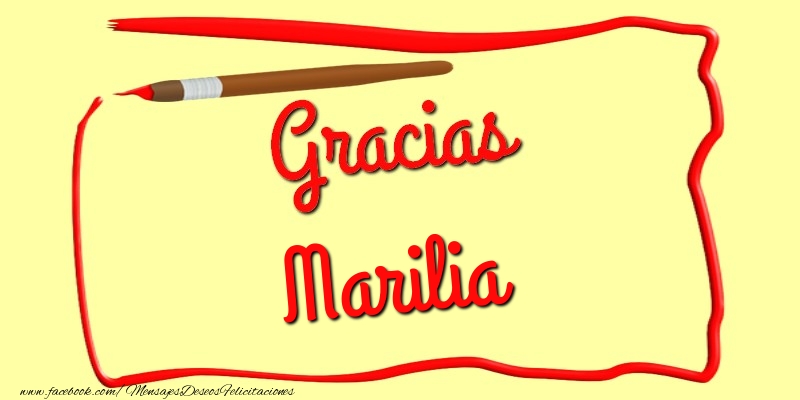 Felicitaciones de gracias - Gracias Marilia