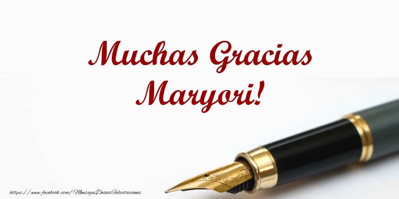 Felicitaciones de gracias - Muchas Gracias Maryori!