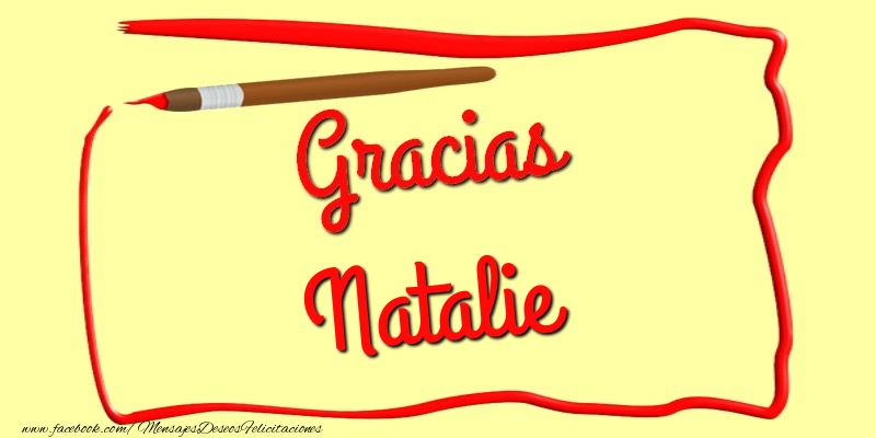 Felicitaciones de gracias - Gracias Natalie