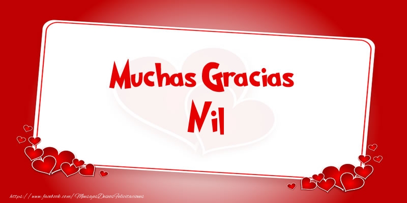 Felicitaciones de gracias - Muchas Gracias Nil
