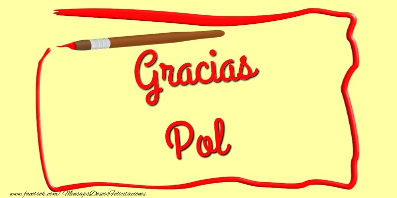 Felicitaciones de gracias - Gracias Pol