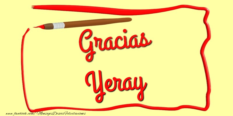 Felicitaciones de gracias - Gracias Yeray