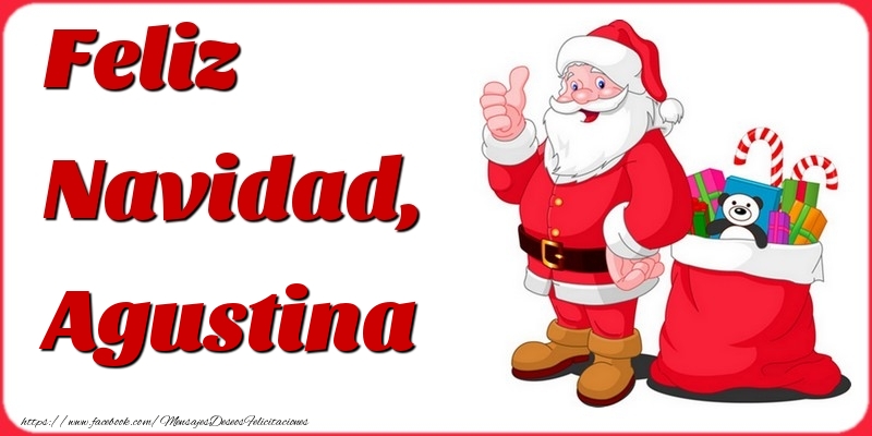 Felicitaciones de Navidad - Feliz Navidad, Agustina