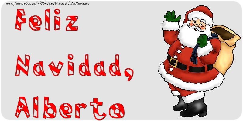Felicitaciones de Navidad - Feliz Navidad, Alberto