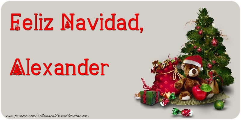 Felicitaciones de Navidad - Feliz Navidad, Alexander