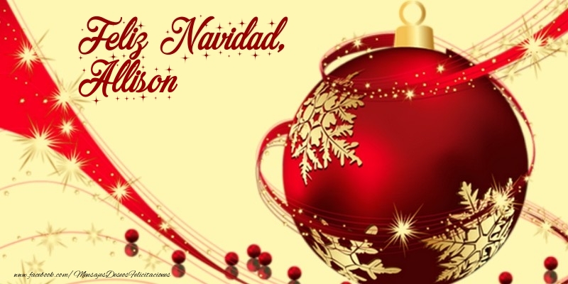 Felicitaciones de Navidad - Feliz Navidad, Allison