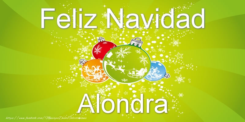 Felicitaciones de Navidad - Feliz Navidad Alondra