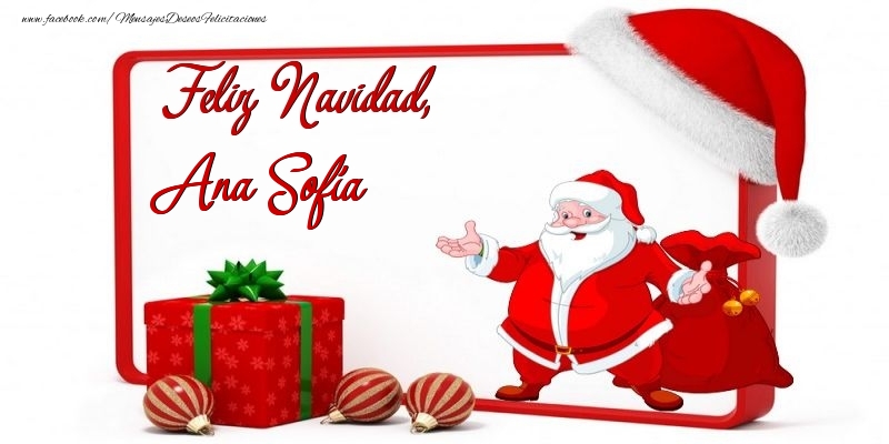 Felicitaciones de Navidad - Feliz Navidad, Ana Sofía
