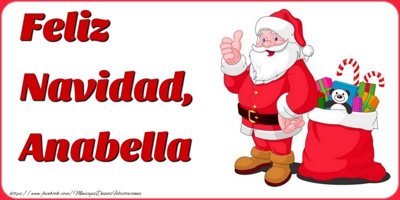 Felicitaciones de Navidad - Papá Noel & Regalo | Feliz Navidad, Anabella