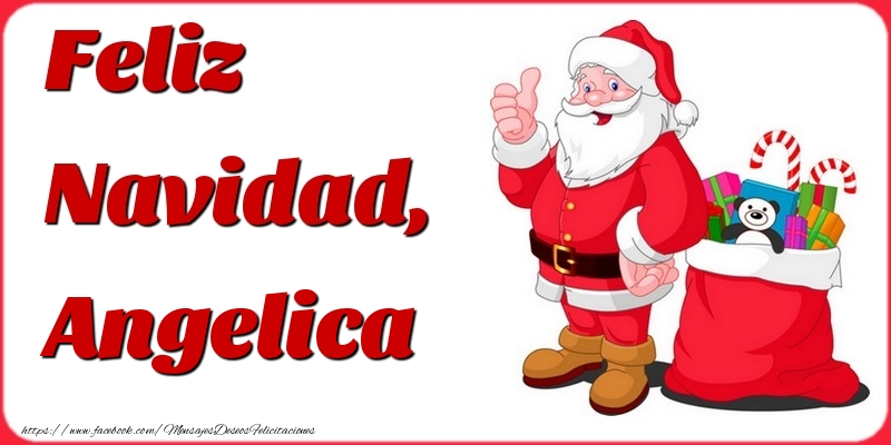 Felicitaciones de Navidad - Papá Noel & Regalo | Feliz Navidad, Angelica