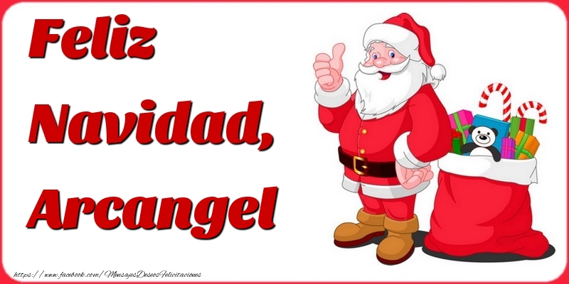 Felicitaciones de Navidad - Papá Noel & Regalo | Feliz Navidad, Arcangel