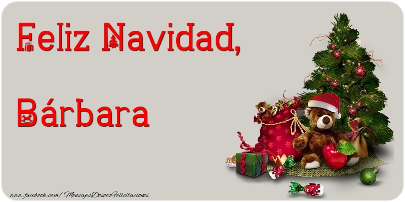 Felicitaciones de Navidad - Feliz Navidad, Bárbara