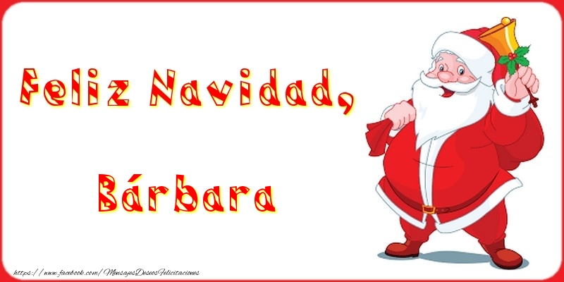 Felicitaciones de Navidad - Feliz Navidad, Bárbara