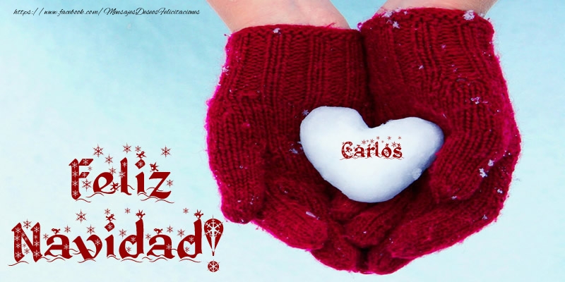 Felicitaciones de Navidad - Corazón | Feliz Navidad, Carlos!