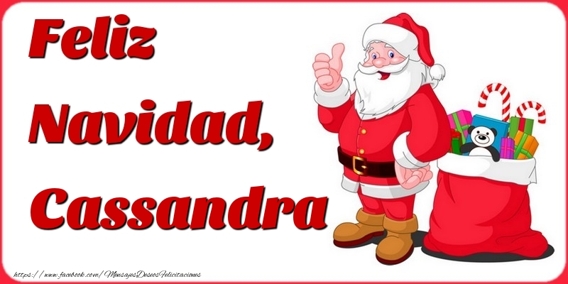 Felicitaciones de Navidad - Papá Noel & Regalo | Feliz Navidad, Cassandra