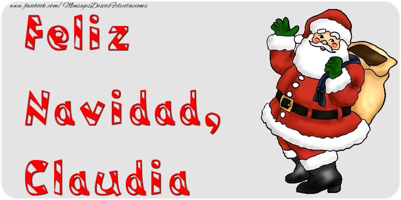Felicitaciones de Navidad - Papá Noel | Feliz Navidad, Claudia