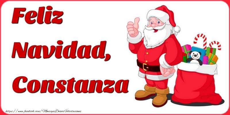 Felicitaciones de Navidad - Feliz Navidad, Constanza