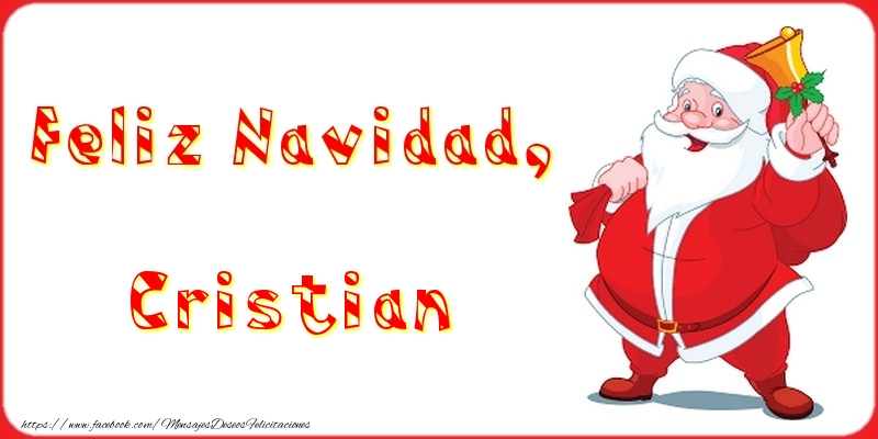 Felicitaciones de Navidad - Feliz Navidad, Cristian
