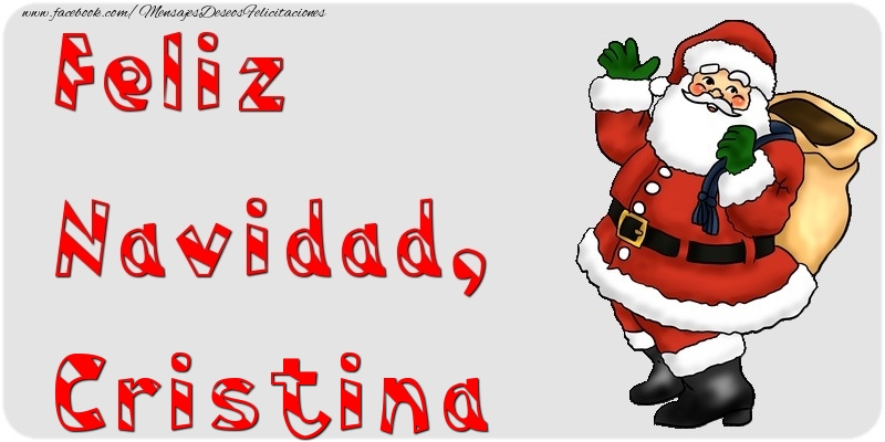 Felicitaciones de Navidad - Papá Noel | Feliz Navidad, Cristina