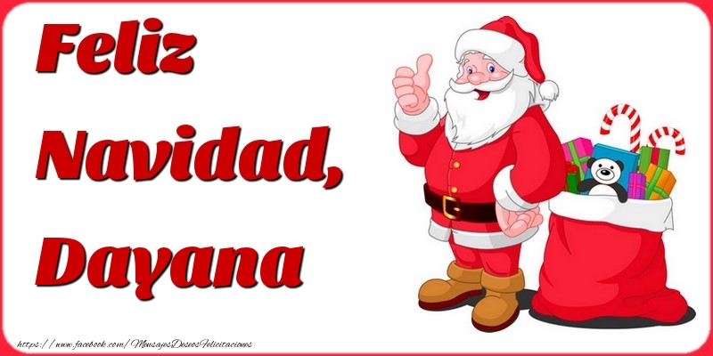Felicitaciones de Navidad - Feliz Navidad, Dayana