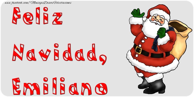Felicitaciones de Navidad - Papá Noel | Feliz Navidad, Emiliano