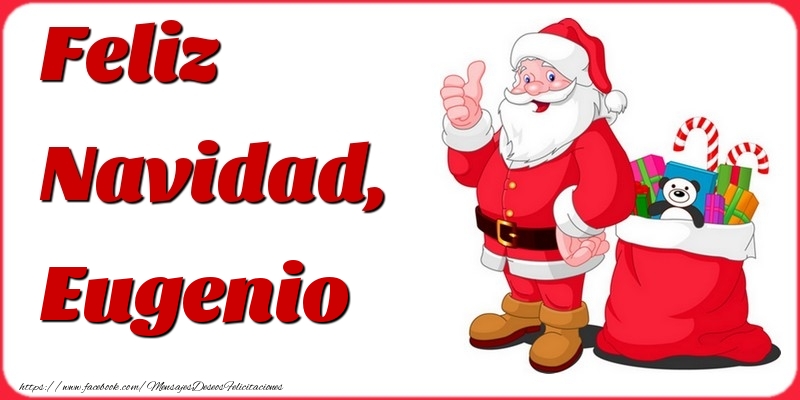 Felicitaciones de Navidad - Papá Noel & Regalo | Feliz Navidad, Eugenio