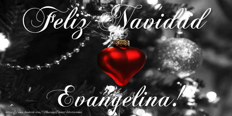 Felicitaciones de Navidad - Bolas De Navidad | Feliz Navidad Evangelina!