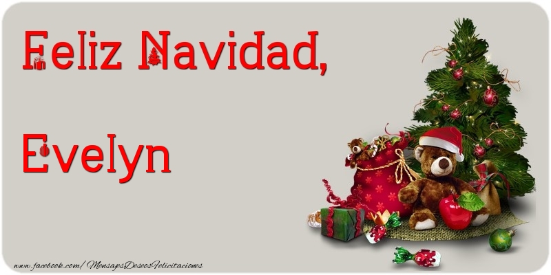 Felicitaciones de Navidad - Feliz Navidad, Evelyn