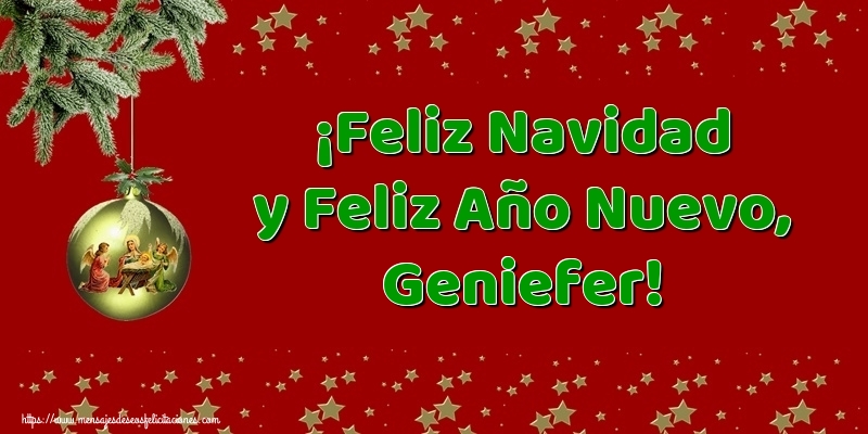 Felicitaciones de Navidad - ¡Feliz Navidad y Feliz Año Nuevo, Geniefer!