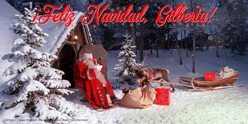 Felicitaciones de Navidad - ¡Feliz Navidad, Gilberta!