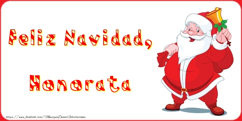 Felicitaciones de Navidad - Feliz Navidad, Honorata