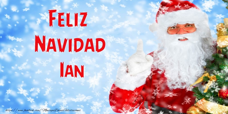 Felicitaciones de Navidad - Feliz Navidad Ian