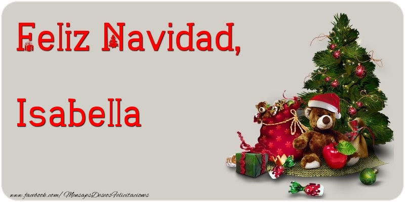 Felicitaciones de Navidad - Feliz Navidad, Isabella