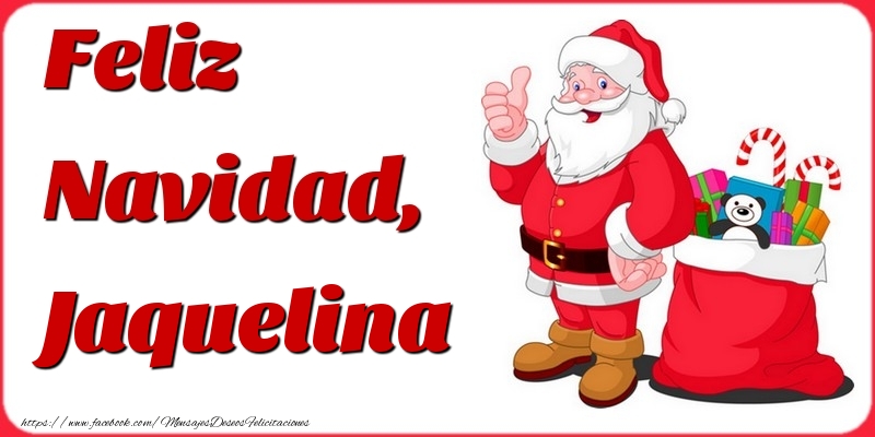 Felicitaciones de Navidad - Papá Noel & Regalo | Feliz Navidad, Jaquelina