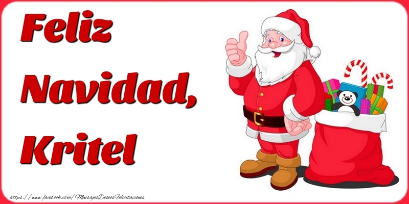 Felicitaciones de Navidad - Papá Noel & Regalo | Feliz Navidad, Kritel