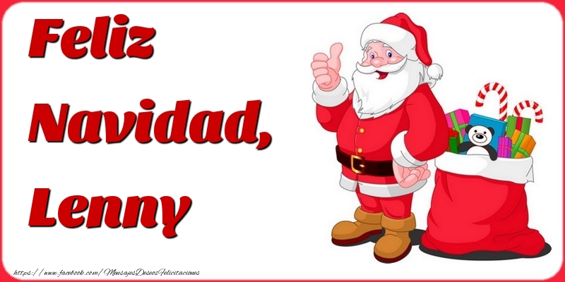 Felicitaciones de Navidad - Papá Noel & Regalo | Feliz Navidad, Lenny