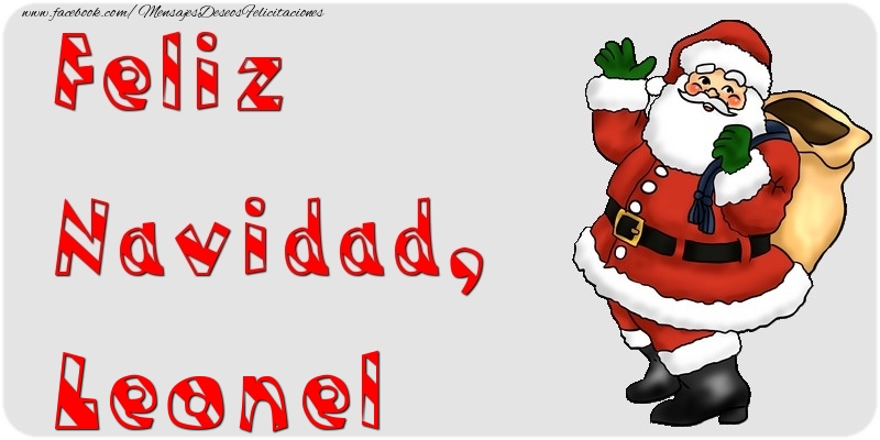 Felicitaciones de Navidad - Papá Noel | Feliz Navidad, Leonel