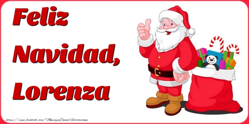 Felicitaciones de Navidad - Feliz Navidad, Lorenza